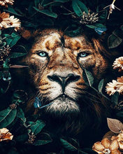 Charger l&#39;image dans la galerie, peinture par numéros | Lion et Feuillage | nouveautés animaux lions complexe | FiguredArt