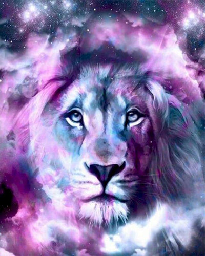 peinture par numéros | Lion féérique | nouveautés abstrait animaux lions complexe | FiguredArt