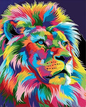 Charger l&#39;image dans la galerie, peinture par numéros | Lion Pop Art 2 | animaux facile lions | FiguredArt