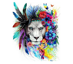 peinture par numéros | Lion Prêt pour la Parade | animaux, complexe, france, lions | FiguredArt