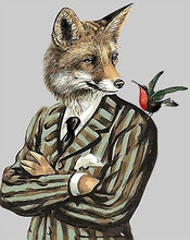 Charger l&#39;image dans la galerie, peinture par numéros | Loup Dandy | animaux intermédiaire renards | FiguredArt