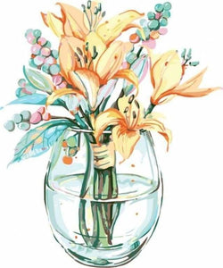 peinture par numéros | Lys dans un Vase | facile fleurs | FiguredArt
