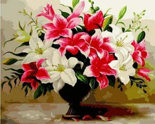 Charger l&#39;image dans la galerie, peinture par numéros | Lys roses et blancs | facile fleurs | FiguredArt