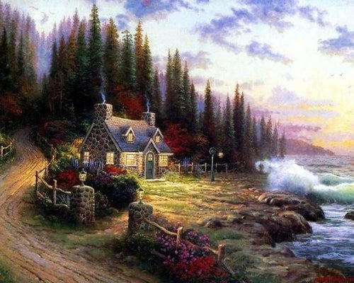 peinture par numéros | Ma petite Maison près de la Mer | complexe paysages | FiguredArt