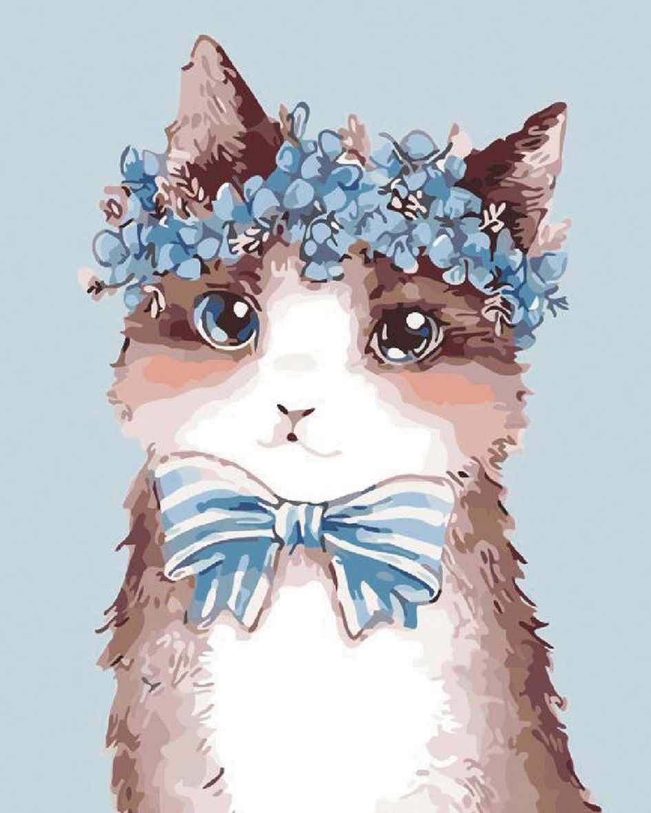 peinture par numéros | Mademoiselle Chat | animaux, chats, facile | FiguredArt