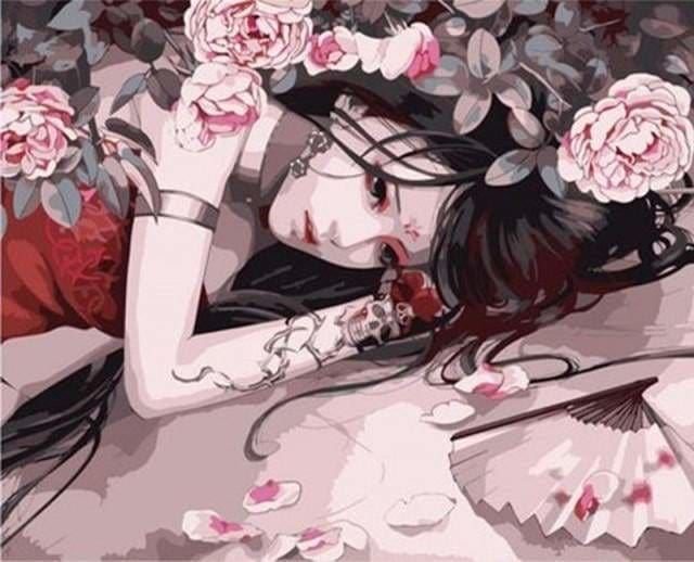 peinture par numéros | Manga | envies dailleurs facile fleurs | FiguredArt