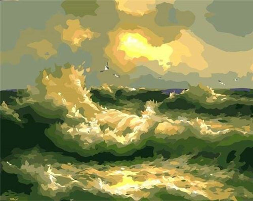 peinture par numéros | Mer déchainée | facile paysages | FiguredArt
