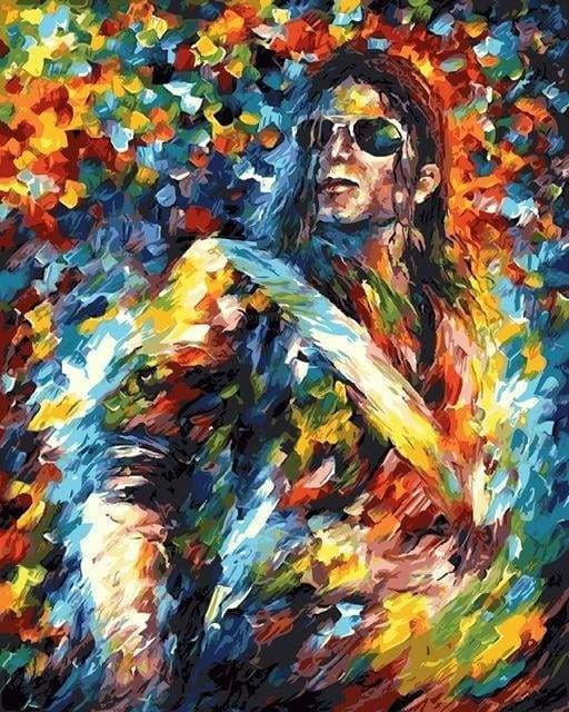 peinture par numéros | Michael Jackson flamboyant | complexe Pop Art portrait | FiguredArt