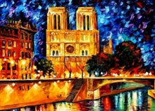 Charger l&#39;image dans la galerie, peinture par numéros | Notre-Dame de Nuit | complexe ville | FiguredArt