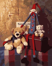 Charger l&#39;image dans la galerie, peinture par numéros | Nounours et Marionnette | facile ours | FiguredArt