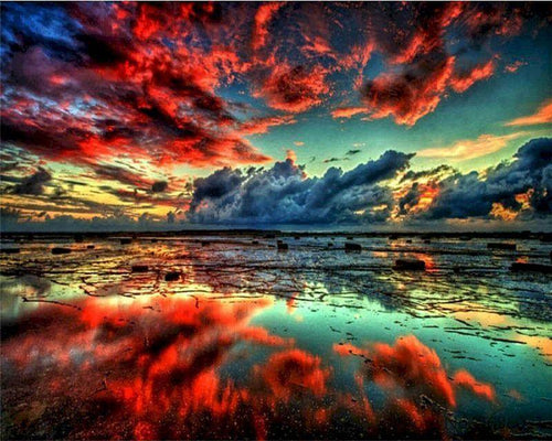 peinture par numéros | Nuages féériques | nouveautés paysages complexe | FiguredArt