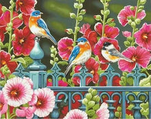 Charger l&#39;image dans la galerie, peinture par numéros | Oiseaux perchés | animaux fleurs intermédiaire oiseaux | FiguredArt