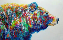 Charger l&#39;image dans la galerie, peinture par numéros | Ours multicolore | animaux complexe ours Pop Art | FiguredArt