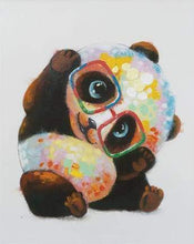 Charger l&#39;image dans la galerie, peinture par numéros | Panda et Lunettes | animaux facile pandas | FiguredArt