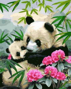 peinture par numéros | Pandas Géants | animaux facile pandas | FiguredArt