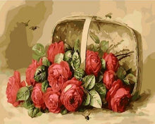 Charger l&#39;image dans la galerie, peinture par numéros | Panier de Roses | facile fleurs | FiguredArt
