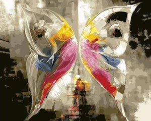 peinture par numéros | Papillon Abstrait Coloré | animaux danse intermédiaire papillons | FiguredArt