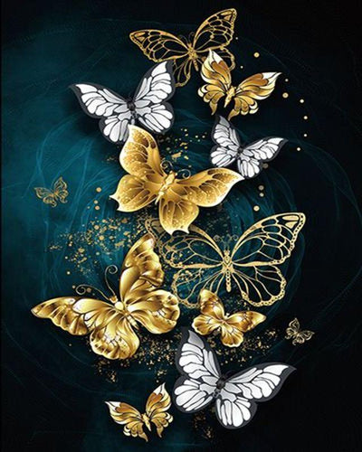 peinture par numéros | Papillons féériques | nouveautés animaux papillons intermédiaire | FiguredArt