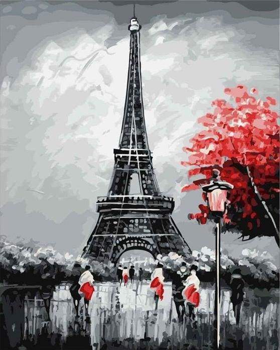 peinture par numéros | Paris Tour Eiffel | intermédiaire romantique ville | FiguredArt