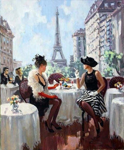 peinture par numéros | Parisiennes | intermédiaire romantique ville | FiguredArt