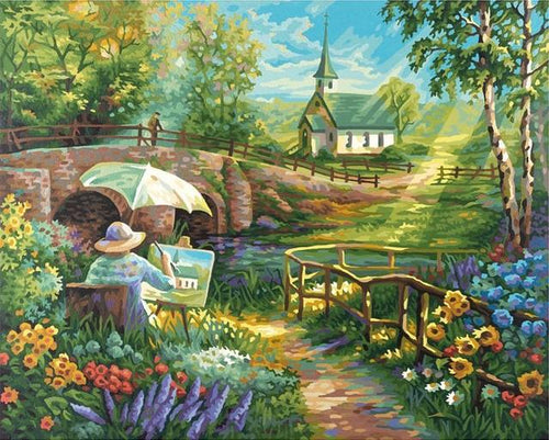 peinture par numéros | Peindre un Peintre | Intermédiaire, paysages | FiguredArt