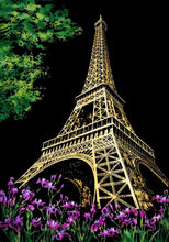 Charger l&#39;image dans la galerie, peinture à gratter | Peinture à gratter - Tour Eiffel à Paris | Format A3 (29.7x42cm) - FiguredArt
