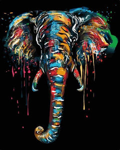 peinture par numéros | Peinture Elephant | animaux intermédiaire éléphants | FiguredArt