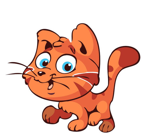 Peinture par numéros Enfants | Chat Orange 2 | Figured'Art