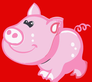 Peinture par numéros Enfants | Cochon Heureux | Figured'Art