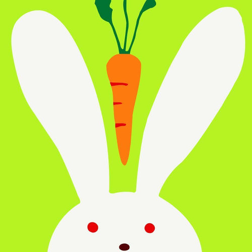 Peinture par numéros Enfants | Lapin et la Carotte | Figured'Art