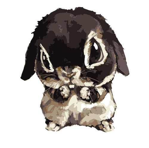 Peinture par numéros Enfants | Lapin tête Noire | Figured'Art
