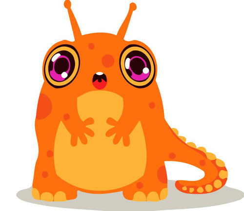 Peinture par numéros Enfants | Monstre Orange | Figured'Art