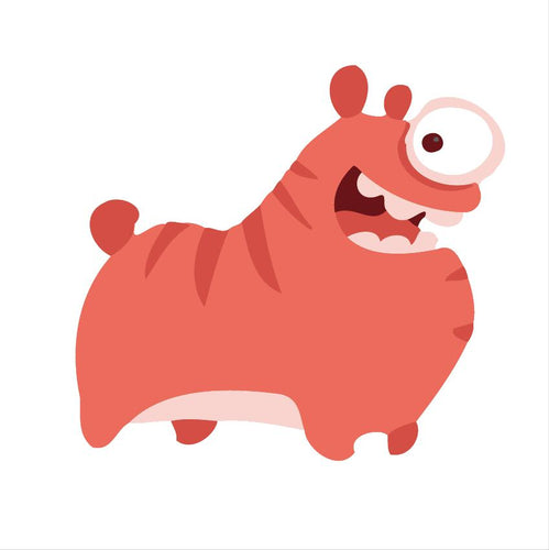 Peinture par numéros Enfants | Monstre Rouge | Figured'Art