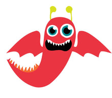 Charger l&#39;image dans la galerie, Peinture par numéros Enfants | Monstre Rouge Volant | Figured&#39;Art