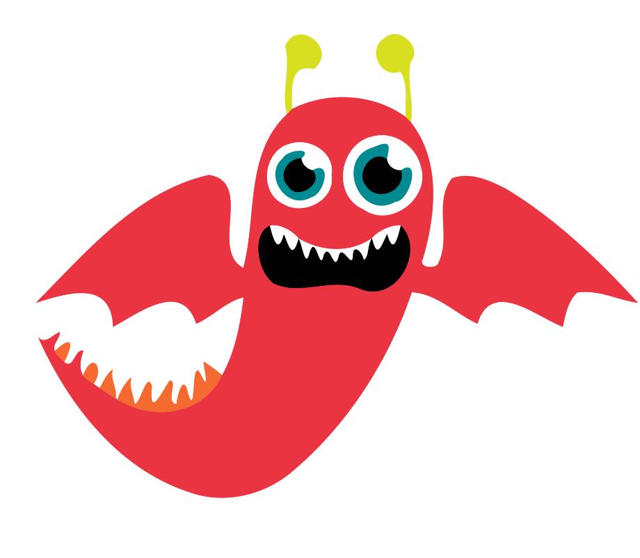 Peinture par numéros Enfants | Monstre Rouge Volant | Figured'Art