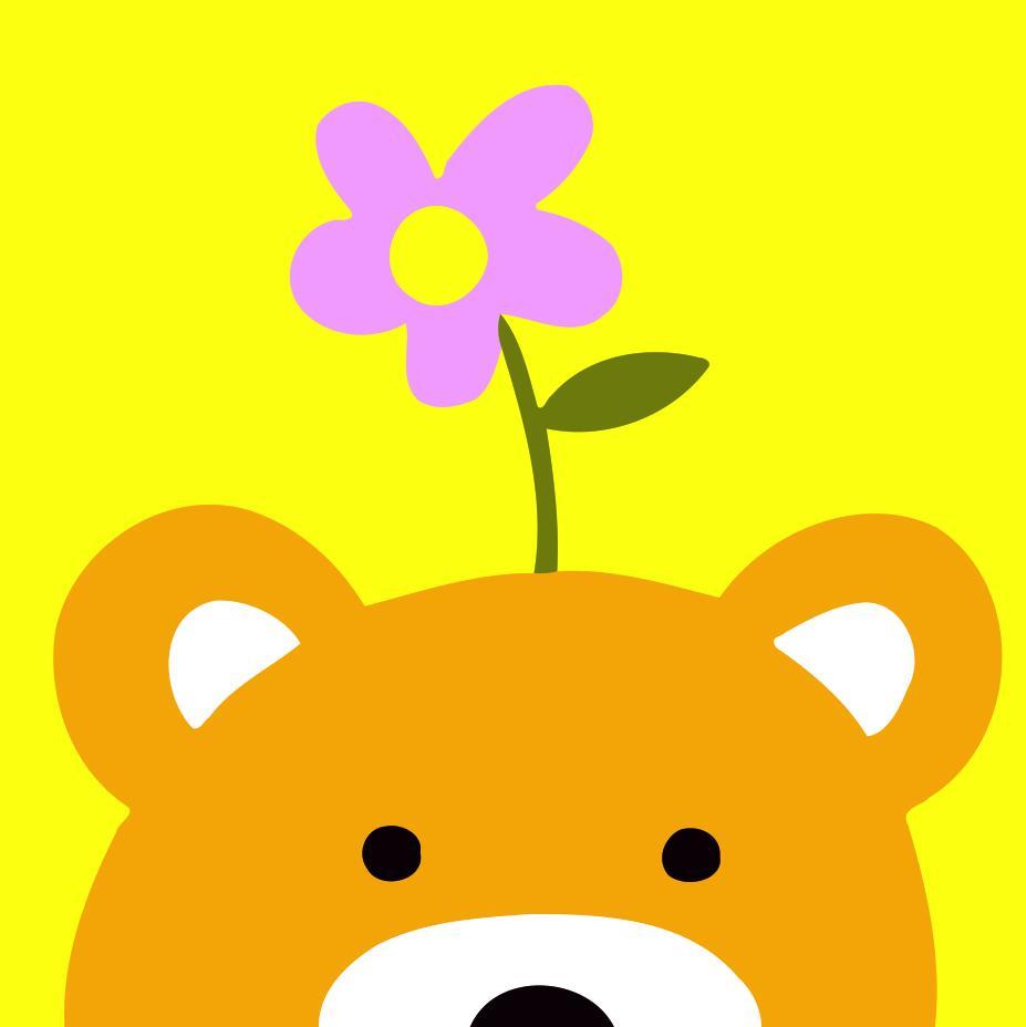 Peinture par numéros Enfants | Ourson et fleur | Figured'Art