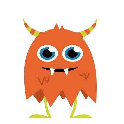 Peinture par numéros Enfants | Petit Monstre Orange et Cornes | Figured'Art