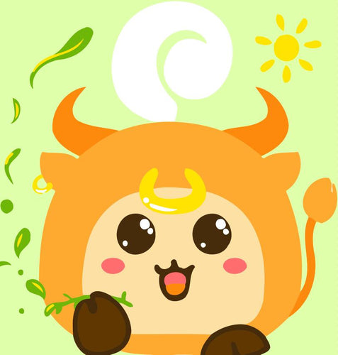Peinture par numéros Enfants | Petit Monstre Orange | Figured'Art