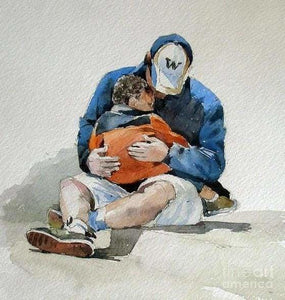 peinture par numéros | Père consolant son Fils | complexe portrait | FiguredArt