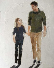 Charger l&#39;image dans la galerie, peinture par numéros | Père et Fille main dans la Main | intermédiaire portrait | FiguredArt