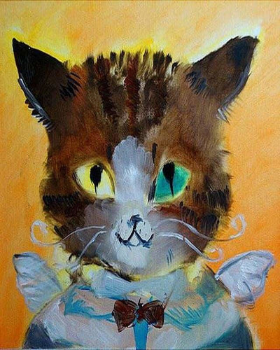 peinture par numéros | Petit Chat Ange | animaux chats facile | FiguredArt