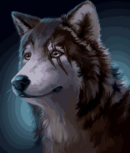 Charger l&#39;image dans la galerie, peinture par numéros | Petit loup tout mignon | animaux, Facile, loups | FiguredArt