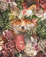 Charger l&#39;image dans la galerie, peinture par numéros | Petit Renard dans les Fleurs | nouveautés fleurs animaux renards complexe | FiguredArt