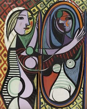 Charger l&#39;image dans la galerie, peinture par numéros | Picasso Femme au Miroir | Complexe, picasso, reproduction | FiguredArt