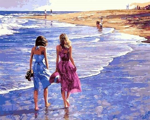 peinture par numéros | Promenade au bord de lEau | intermédiaire paysages | FiguredArt