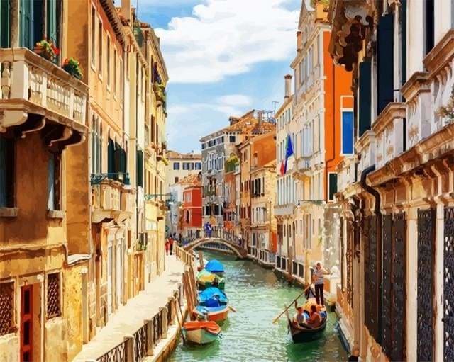 peinture par numéros | Promenade en Gondole à Venise | complexe ville | FiguredArt