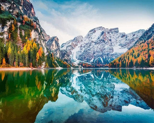 peinture par numéros | Reflet du grand Lac | Complexe, paysages | FiguredArt
