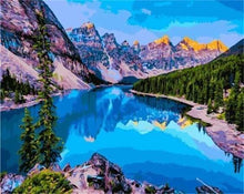 Charger l&#39;image dans la galerie, peinture par numéros | Reflets de la Montagne | complexe montagnes paysages | FiguredArt