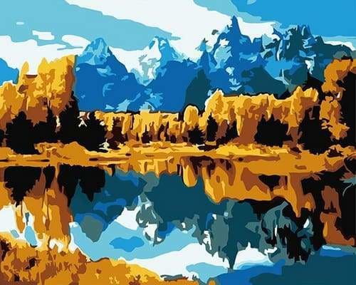 peinture par numéros | Reflets | facile paysages | FiguredArt