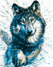 Charger l&#39;image dans la galerie, peinture par numéros | Regard de Loup | animaux, Intermédiaire, loups | FiguredArt